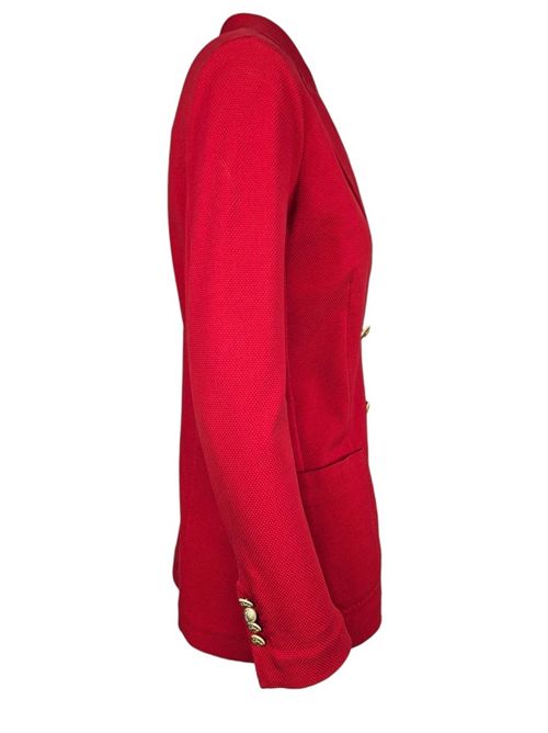 giacca donna doppiopetto in piquet rosso Circolo 1901 | FD34221083